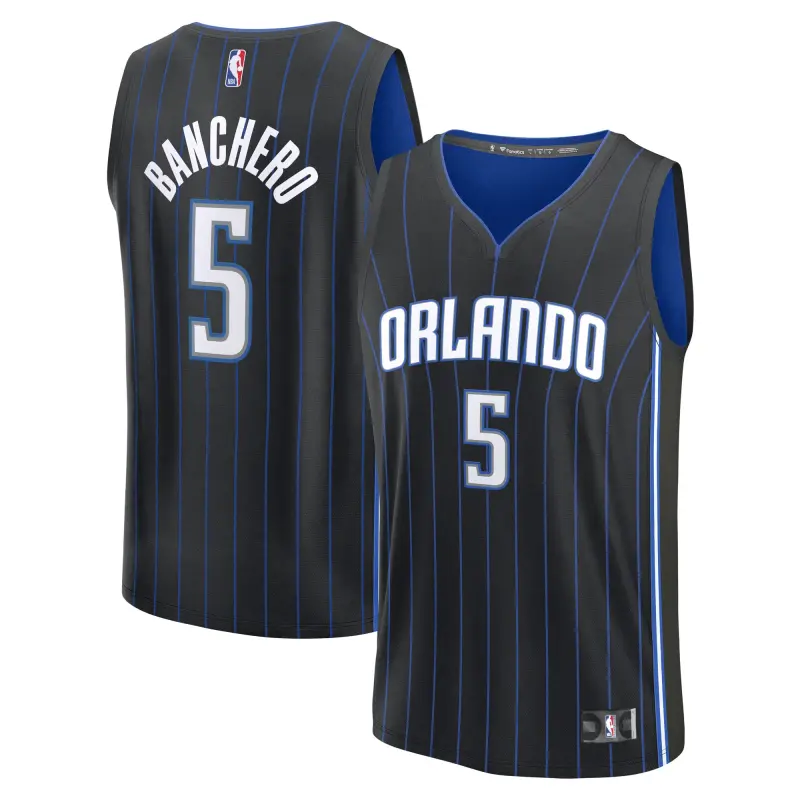 men8217s orlando magic paolo banchero fanatics black fast break replica player jersey - icon edition