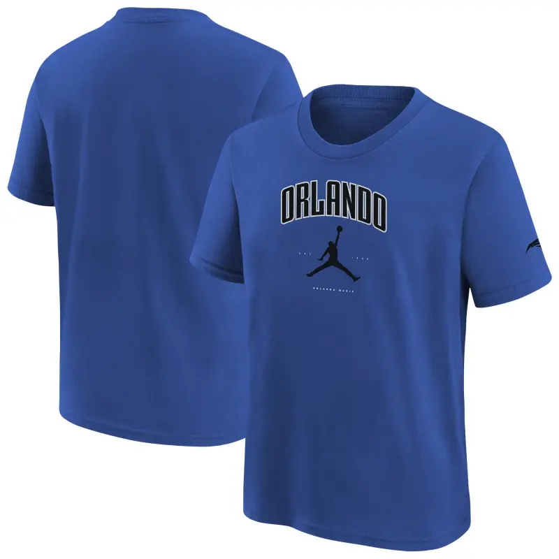 youth orlando magic jordan brand blue essential cities t-shirt